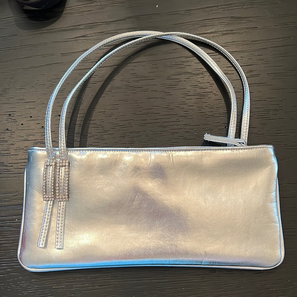 Silver evening bag